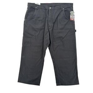 Craftsman Denim Carpenter Jeans Mens 40 Black Hammer Loop Teflon Shortened NWT‎